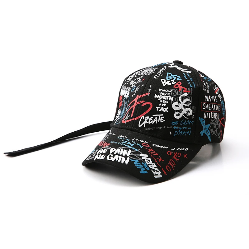 

Adult baseball caps men and women spring and autumn new graffiti baseball cap outdoor sunshade fashion wild casual hip hop wind