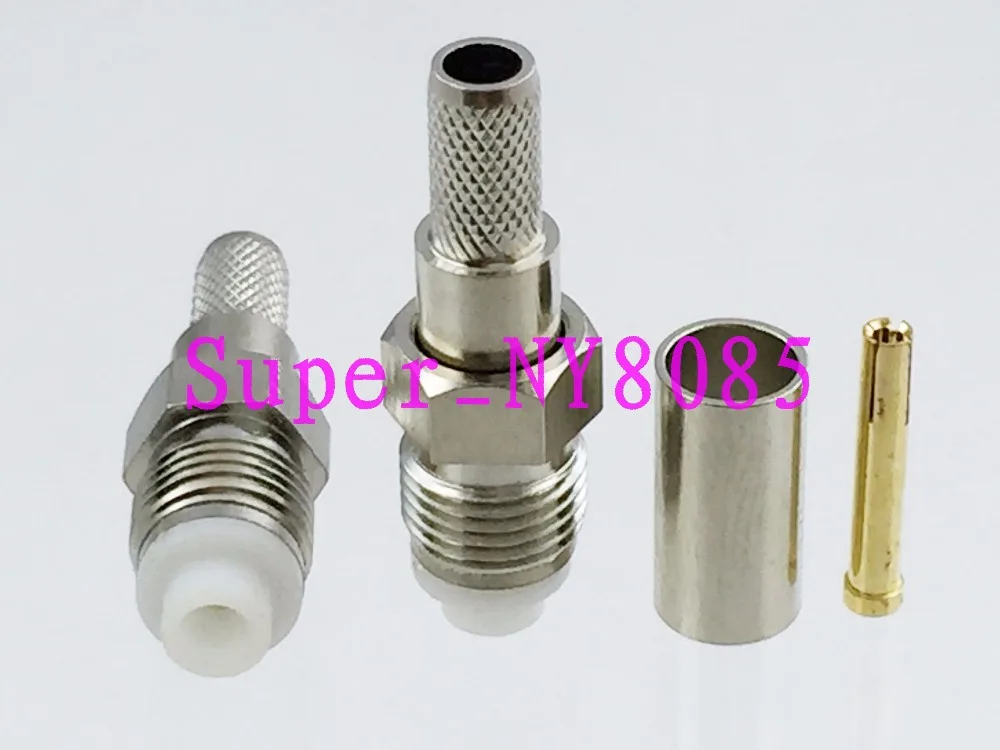

FME female jack crimp RG58 RG142 LMR195 RG400 cable RF connector