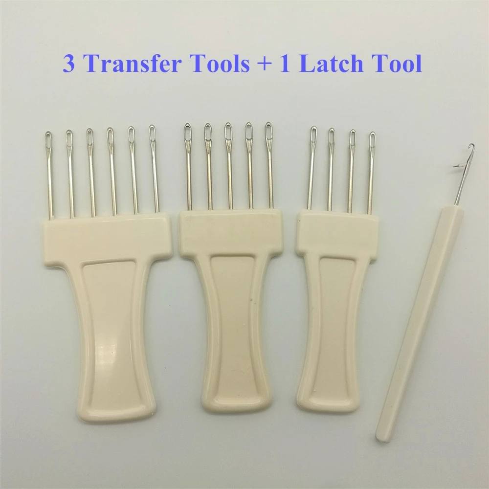 

High Quality 3 Transfer Tools + 1 Latch Tool Set For Silver Reed/Singer/Studio Bulky Gauge 9mm Knitting Machine Needle 4pcs/set