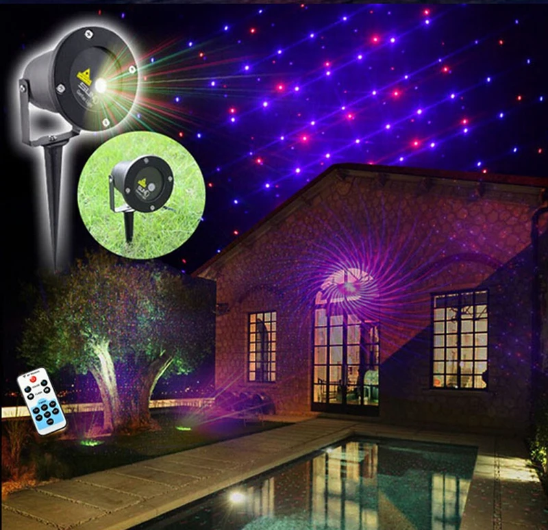 rb 20 pattern elf outdoor laser light projector laser christmas star projector