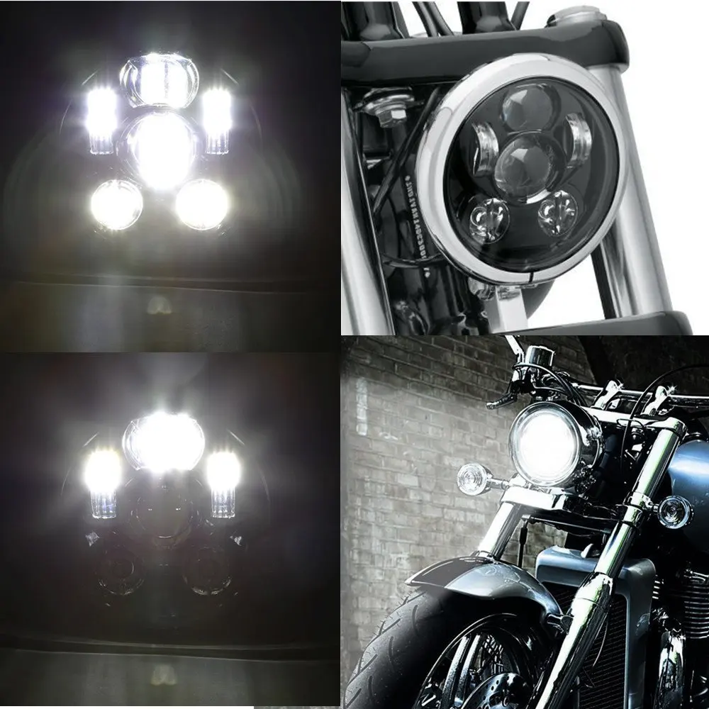 Для Sportster 883 XL883C XL Dyna FX Softail VRSCB мотоцикл 5 75 дюйма 45 Вт проектор светодиодная