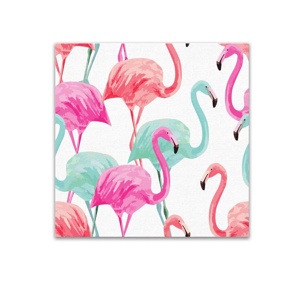 Flamingo Modern Minimalis  Nordic Dekoratif Seni Lukisan  