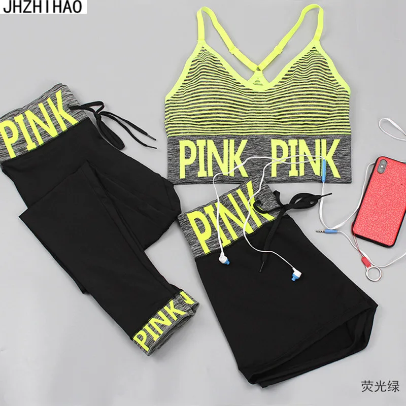 Женский спортивный костюм Комплект из 3 предметов Женская одежда conjunto feminino
