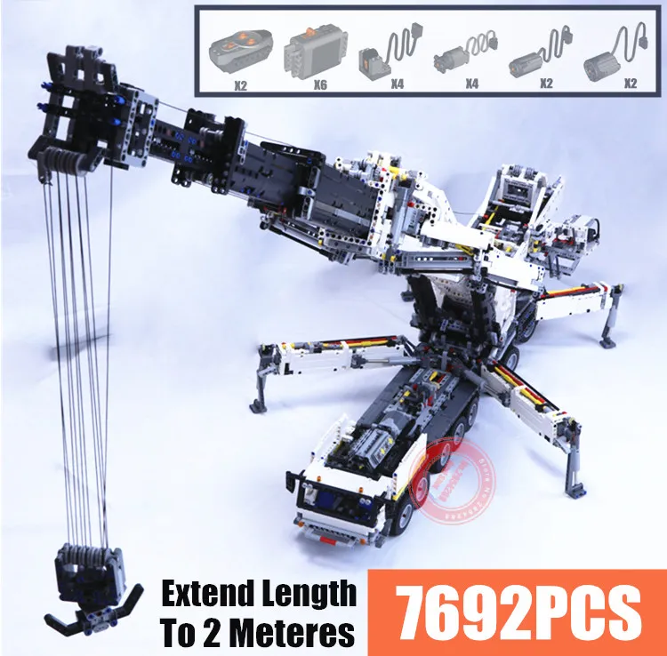 

New MOC RC Power Function Crane LTM11200 Liebherr fit Technic Motor MOC-20920 kits Building Blocks Bricks diy toy Gift
