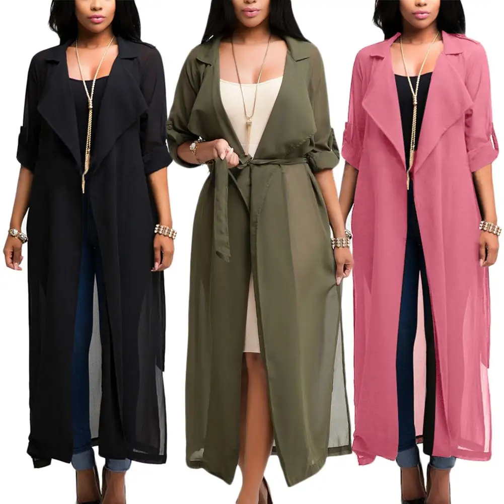 long sleeve chiffon cardigan