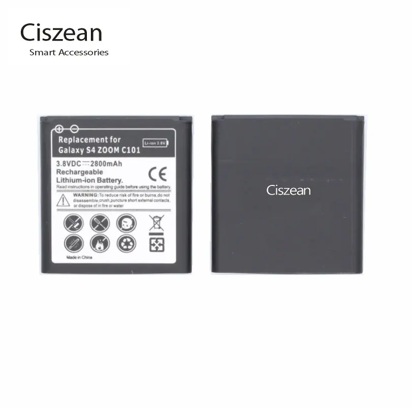 2x2800 mAh B740AC/K/E/U запасная батарея + настенное зарядное устройство для Samsung Galaxy S4 Zoom C101