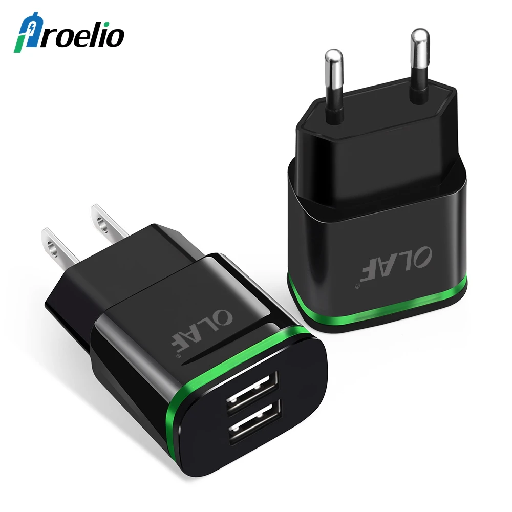 

Proelio USB Charger for iPhone Samsung Android 5V 4A 4-Ports Mobile Phone Universal Fast Charge LED Light Wall Adapter