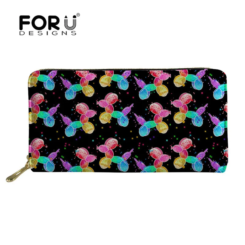 

FORUDESIGNS Women Clutch 2019 Balloon Dogs Print Fashion Wallets Female Long Wallet Zipper Purse Coin Purse Pochette Sac Femme