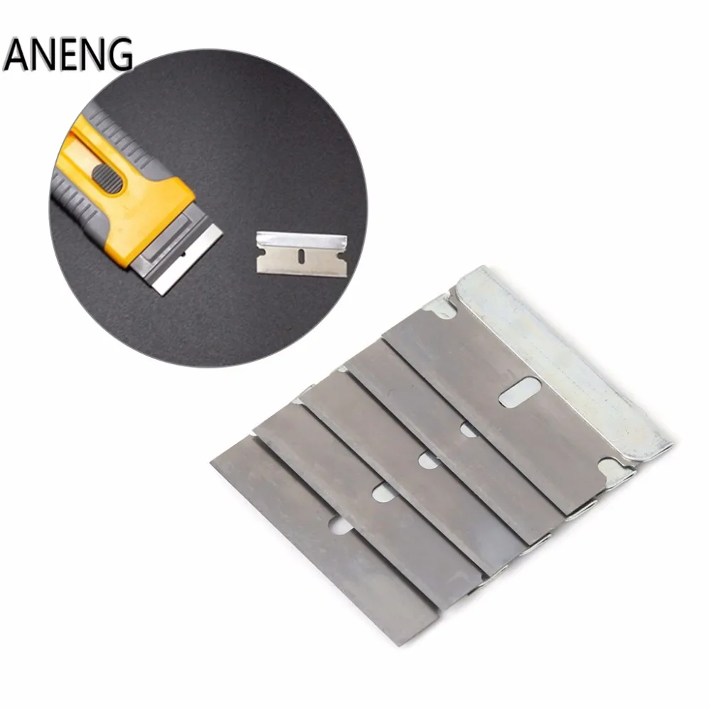 

ANENG 5Pcs Ceramic Glass Oven Window Tinting Razor Scraper Stainless Steel 1.57''Blade