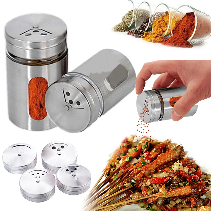Kitchen-Products-Stainless-Steel-Flour-Sifter-Cup-Baking-Sugar-Salt-Pepper-Herb-Shaker-Jar-Toothpick-Storage