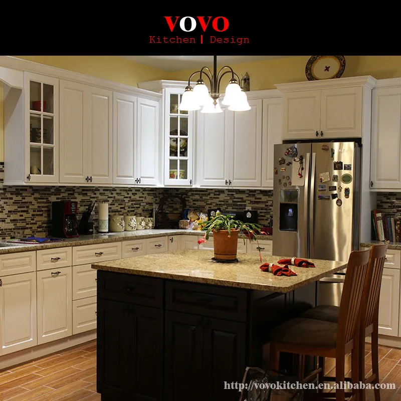 Factory Wholesale High Quality Solid Wood Kitchen Cabinets-in Kitchen Cabinets from Home ...