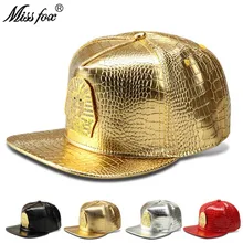 Missfox хип-хоп Фараон Lk Женская Мужская шляпа Стразы с плоскими полями уличная одежда шляпа Золотой крокодил мужские шапки и кепки