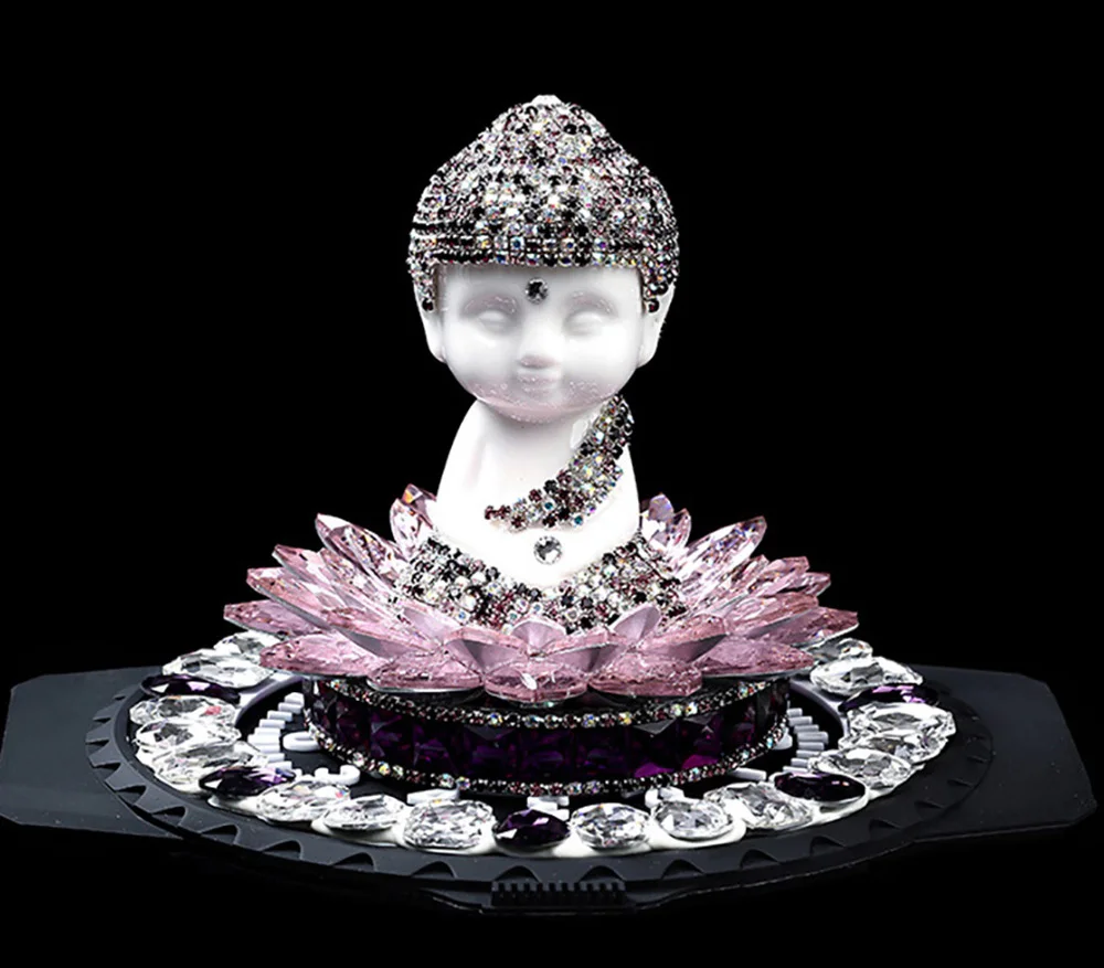 Автомобильные украшения Maitreya Будда керамика статуэтки креативный Maitreya ремесло со стразами авто интерьер декоративные аксессуары