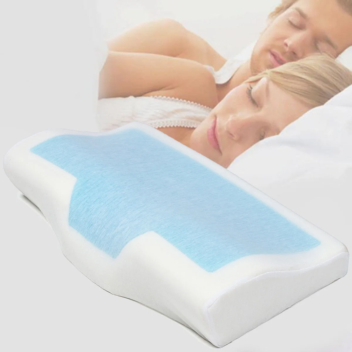 1 шт., подушка из пены с эффектом памяти, летняя, ледяная, против храпа, Ортопедическая подушка для сна+ наволочка для дома, постельные принадлежности