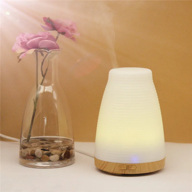 

100ml Plastic White Essential Oil Diffuser Ultrasonic LED Light Humidifier Air Aromatherapy Purifier Mist Maker
