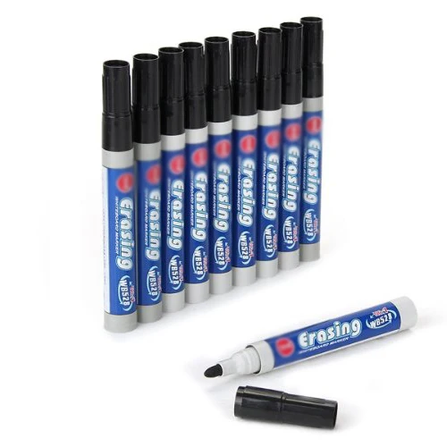 10 упаковок(10 шт Toyo WB528 черная стирающаяся ручка для белой доски водная ручка