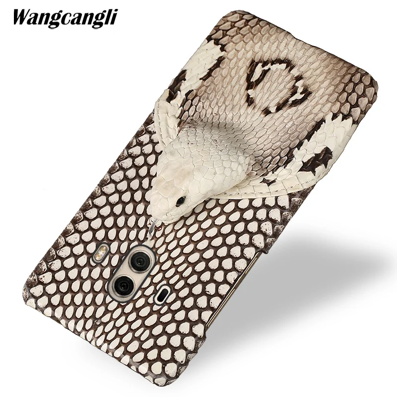 

Brand genuine snake skin phone case For HUAWEI Mate 10 phone back cover protective case leather phone case For HUAWEI Mate 9