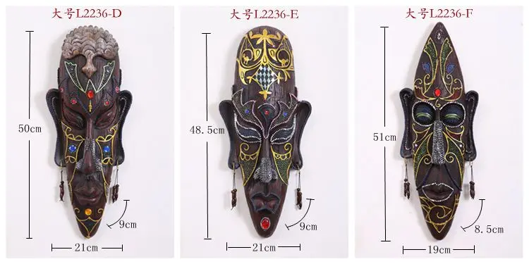 Фантастический дикий цветной рисунок африканские фигурки маска на стену с серьгами творческий восстановление древних KTV бар Декор