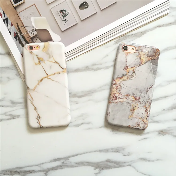 Простой Мрамор чехол для телефона IPhone 7 8 плюс мягкие Full Cover 6 S X Plus капа |