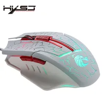 HXSJ H800 Luminiscencia Patrón Firebird USB 2.0 Con Cable 5500 DPI Ajustable 6D Grieta Gaming mouse 6 Botones de marca Para la Computadora PC