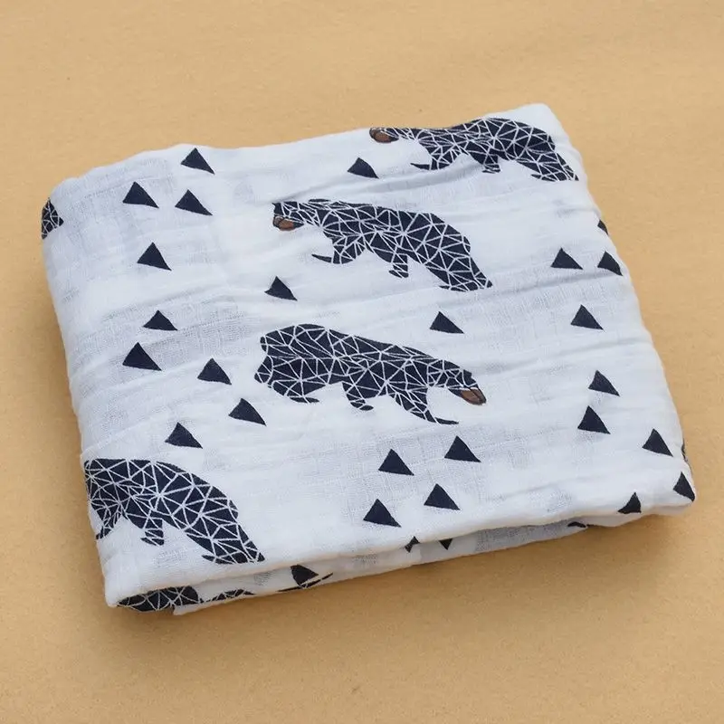 Новое поступление, Летнее Детское муслиновое одеяло с геометрическим рисунком розового лебедя для новорожденных, детское банное полотенце, Пеленальное Одеяло, детская накидка