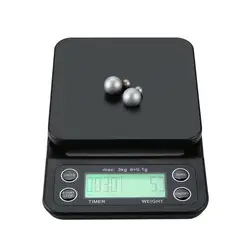 OUTAD 3 кг/0,1 г цифровые электронные весы ювелирные весы Кухня весом с таймером функция тара для пособия по кулинарии кофе