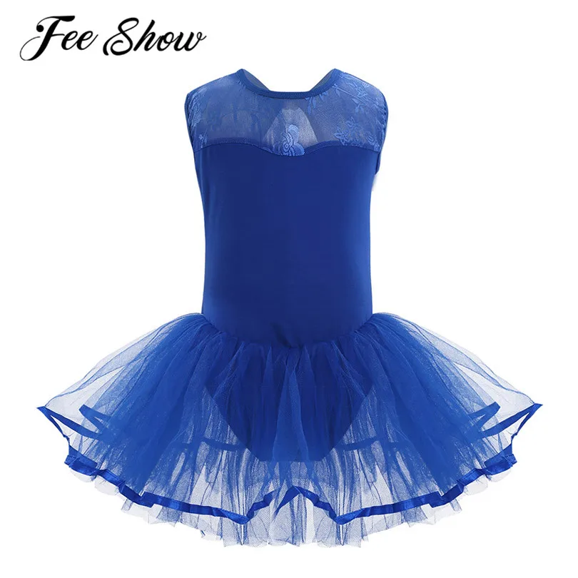 

Child Girls Ballet Dress Ballerina Party Costume Fairy Tutu Gymnastic Leotard Dance Sleeveless Kids Dancewear Clothing Princess