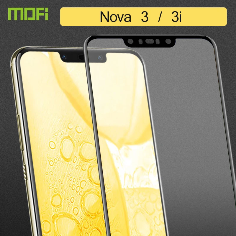 

Nova 3 Tempered Glass For Huawei Nova 3 Glass Screen Protector For Huawei Nova 3I Glass Mofi 9H 2.5D Full Cover Guard Film