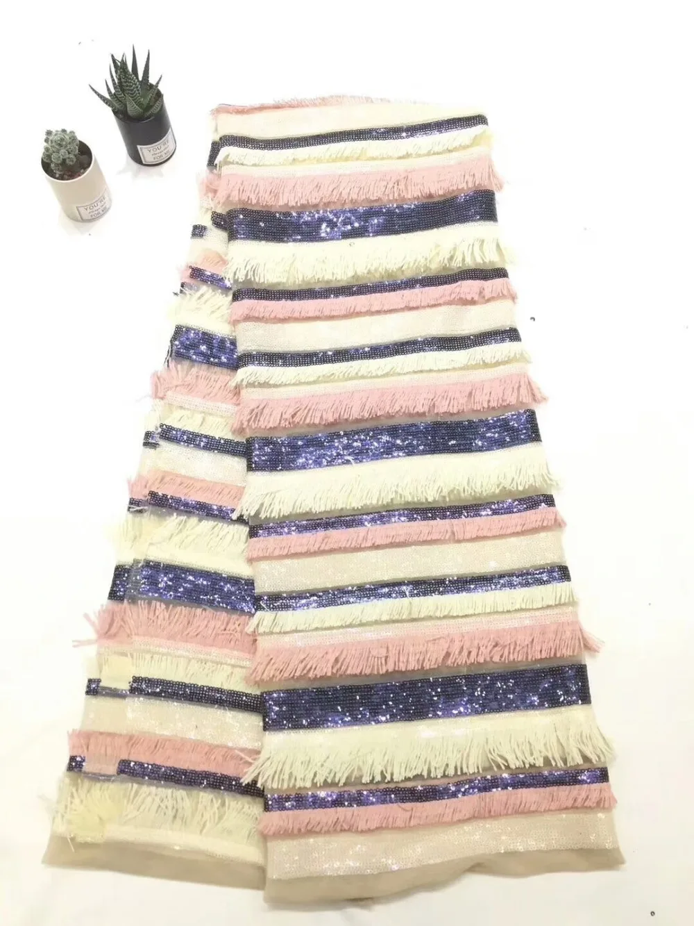 New Lace Fabric 2018 Sequins Nigerian Tulle French Women African Net Mesh f10-9zj | Дом и сад