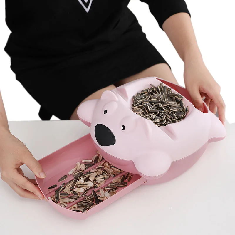 Household Double Layer Seeds nuts Storage Box Fashion Portable