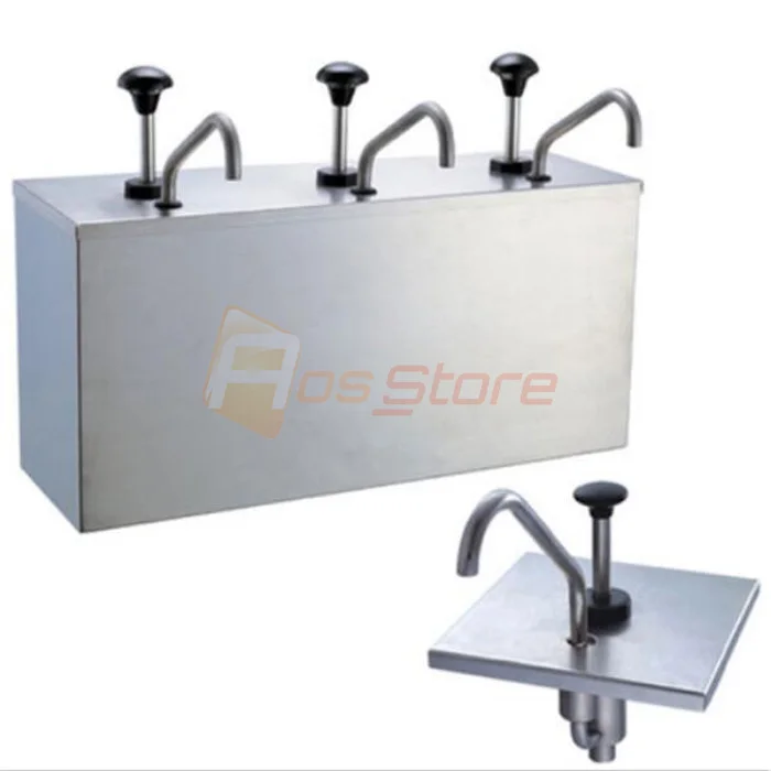 

Brand new 3 Bucket Sauce Dispenser Pump Squeeze Condiment Dispensing Stainless Steel