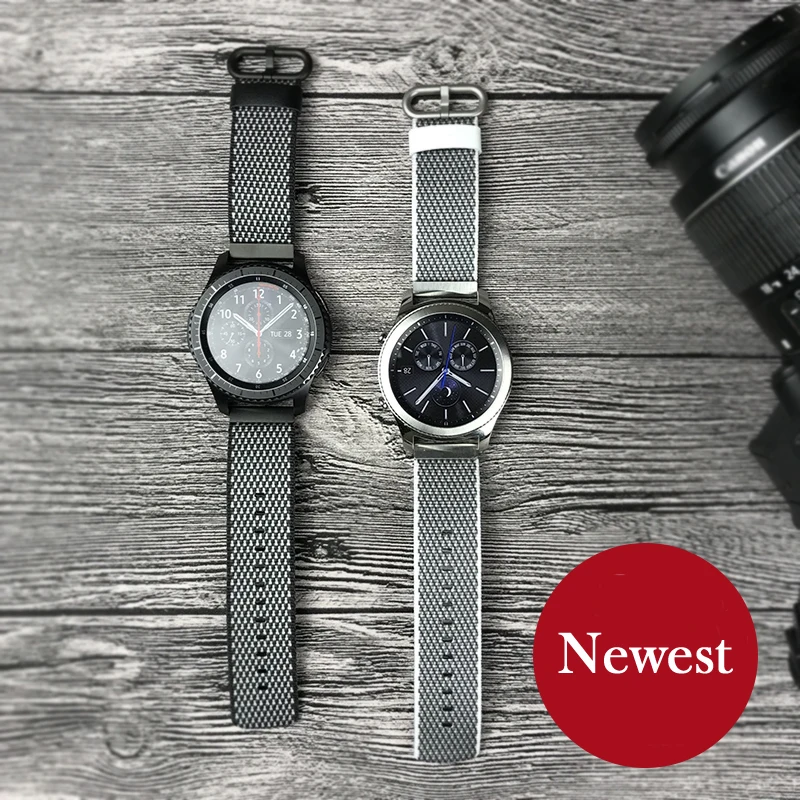 Ремешок для часов 20 мм или 22 нейлоновый ремешок Samsung Gear S3 S2 Classic Frontier sport huawei watch 2 huami