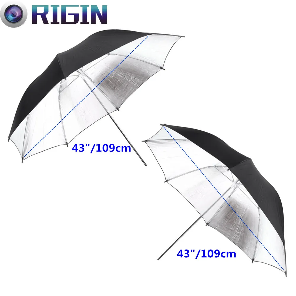 2PCS Black&Silver Reflector Umbrella-1