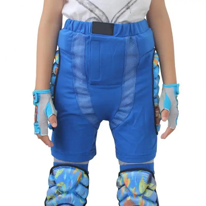 Детские 3D хип защитные Короткие штаны защита от стыков штаны анти-осень для катания на лыжах на коньках KH889