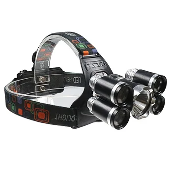 

XML T 6 Q5 LED Forehead Headlight 4 Modes Zoomable Camping Flashlight 18650 Battery Hunting Head Torch Waterproof Headlamp