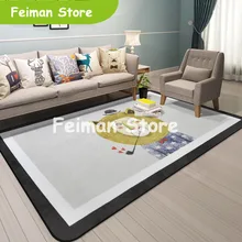 Новые милые мягкие коврики с рисунками животных, большие коврики, нескользящее украшение для детской комнаты, детские коврики для ползания и игр, ковры коврики