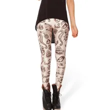 Леггинсы с 3d-цифровым принтом с морскими элементами женские эластичные штаны, брюки ropa mujer