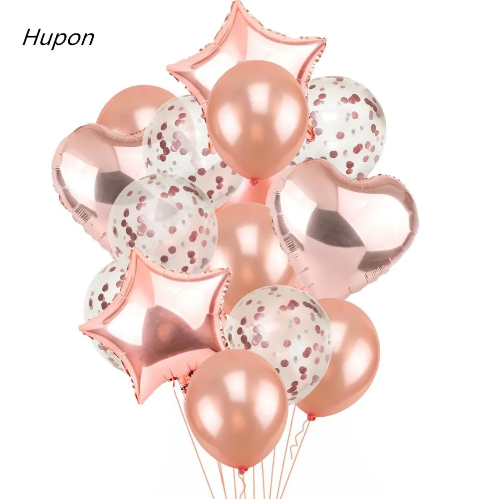 Розовое золото конфетти балоны фольга шампанское Звезда шар свадебные шары из латекса globos BabyShower День Рождения украшения принадлежности