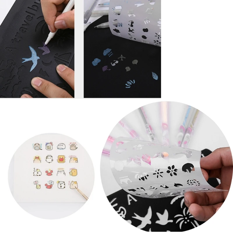 DIY Scrapbooking Accessories 20 Patterns to Choose Different Painting Stencil DIY Home Planner Scrapbooking Album Craft Art