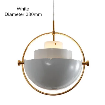 Современный подвесной светильник, креативный Металлический Золотой глобус, подвесной светильник, сменная Подвесная лампа, светильник для кухни, гостиной - Цвет корпуса: white