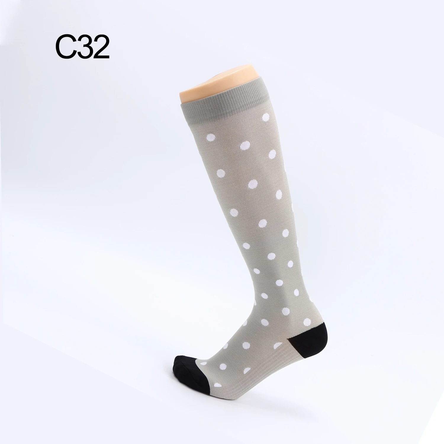Большие размеры, женские/мужские носки для девочек, нейлоновые эластичные носки для кормящих, Веселые носки, повседневные длинные Компрессионные носки, удобные носки - Цвет: C32
