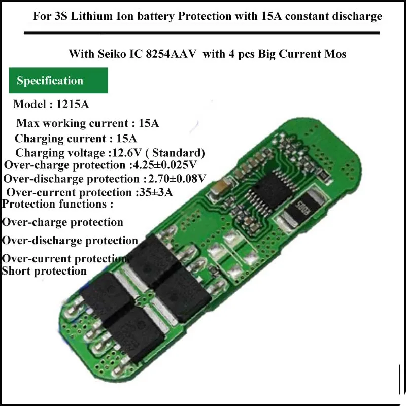 Литий ионный аккумулятор 3S PCB 12 6 в BMS для аккумулятора 18650 и литий полимерный с