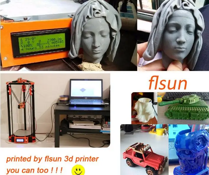 lcd Diy 3d металлический принтер, большой размер печати 3D-принтер Delta Kossel 3d Принтер Комплект