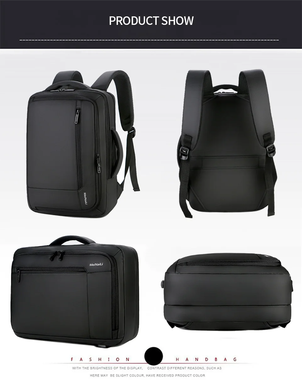 8 Multifunction USB Backpack Man Bag 15.6inch Laptop Backpacks Travel Bags Large Capacity Luggage Backpacking Waterproof Notebook 