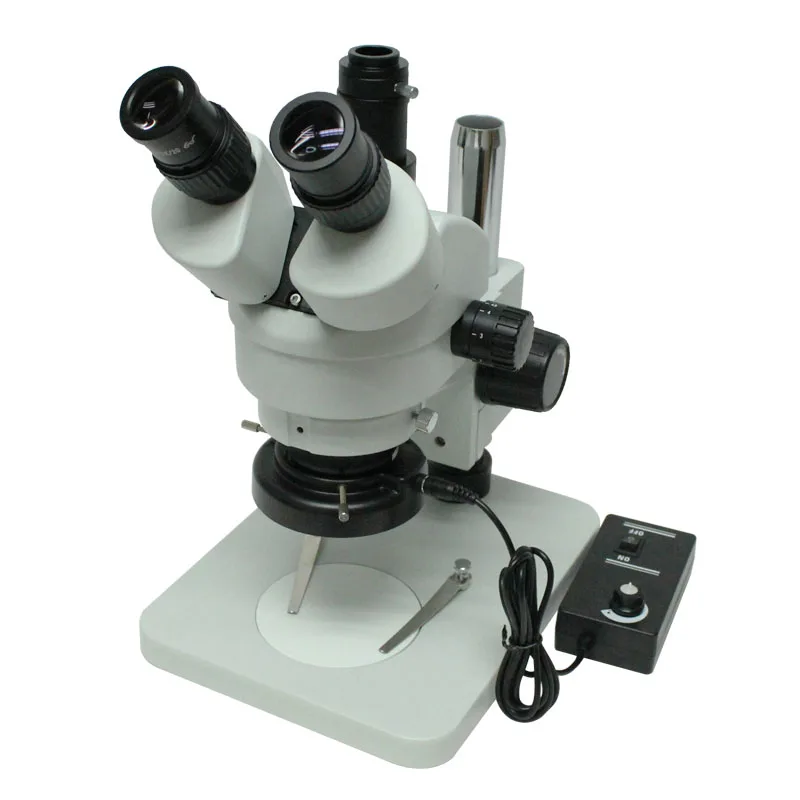 

7X-45X Trinocular Industry Inspection Zoom Stereo Microscope System+LED Ring Lights+C-mount Adapter Support C-Mount Camera
