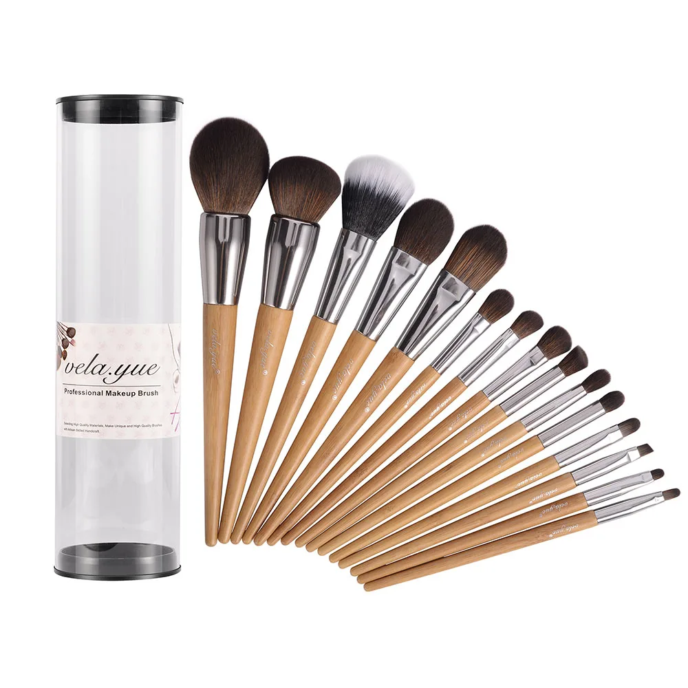 

Professional Vegan Makeup Brushes Set Soft Synthetic Travel Powder Foundation Blusher Shadow Make Up Brush Tools Kit with Case