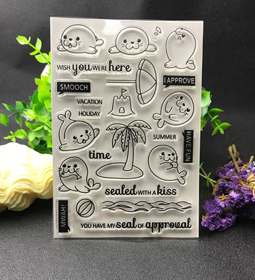 

Sea lion Transparent Clear Silicone Stamp/Seal for DIY scrapbooking/photo album Decorative clear stamp sheets