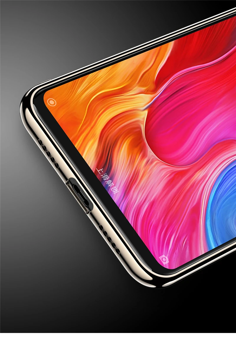 For Xiaomi MI 9 Case Luxury Plated TPU Edge Painted Glass Cover (11)