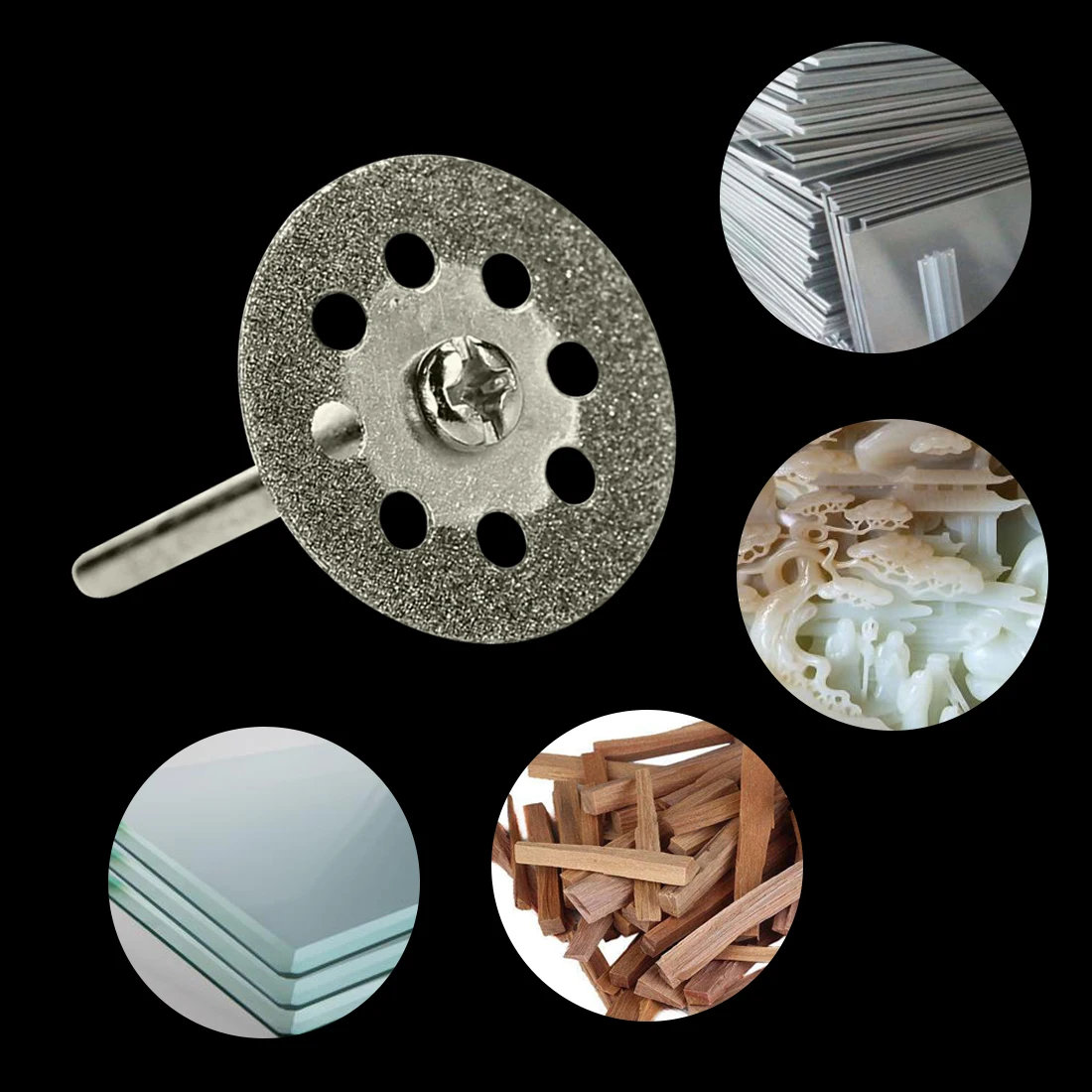 5pcs Emery Diamond Coated Double Side Cutting Discs Cut Off Blade Grinding Disc With 1 Mandrel For Rotary Tools Dremel 5pcs Emery Diamond Coated Double Side Cutting Discs Cut Off Blade Grinding Disc With 1 Mandrel For Rotary Tools Dremel