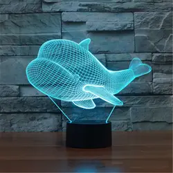 2018 международная торговля Новый КИТ 3D лампа 7 красочная сенсорная светодио дный Зарядка светодиодная визуальная лампа подарок украшение